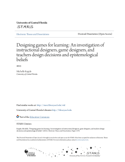 Designing games for learning: An investigation of