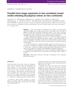 Parallel host range expansion in two unrelated cossid moths
