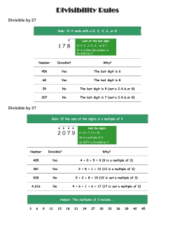 Divisibility Rules - St. Matthew School