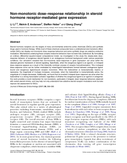 Non-monotonic dose&ndash;response relationship in steroid hormone