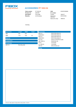 ACCESSORIES FP 18X2-54