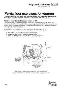 Pelvic floor exercises for women