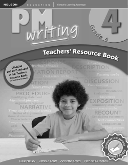 Grade 4 &ndash; Teacher Resource Sampler