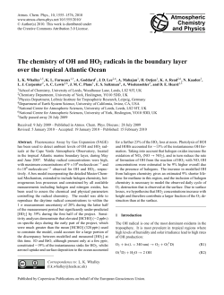 The chemistry of OH and HO2 radicals in the boundary layer over