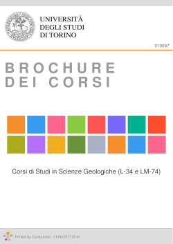 Brochure dei corsi  - Corso di Laurea in Matematica per la