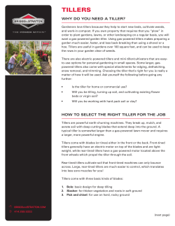 tillers - Gympie Mower Centre