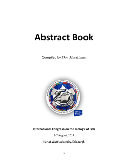 Congress 2014 Abstract Book - Physiology Section of the American
