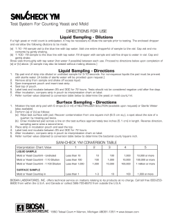 Test System For Counting Yeast and Mold DIRECTIONS FOR USE