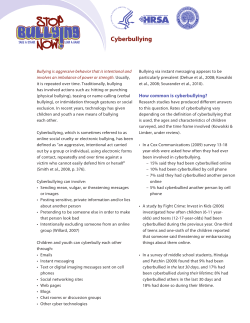 Cyberbullying - cdpsdocs.state.co.us