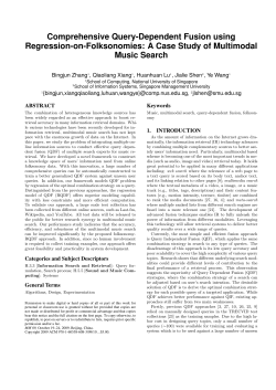 Comprehensive Query-Dependent Fusion using Regression