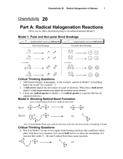 Part A: Radical Halogenation Reactions