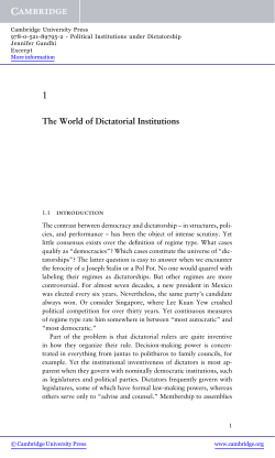 The World of Dictatorial Institutions - Beck-Shop