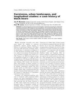 Carnivores, urban landscapes, and longitudinal studies