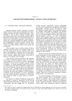 collective bargaining: levels and coverage