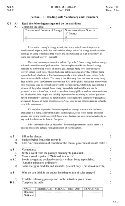 II Prelim - Kilbil St. Joseph`s High School