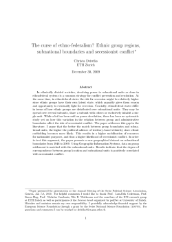 The curse of ethno-federalism? Ethnic group regions
