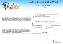 Healthy Bones Action Week