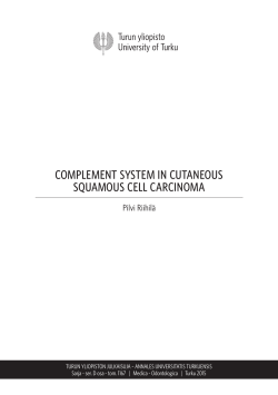 Complement system in cutaneous squamous cell carcinoma