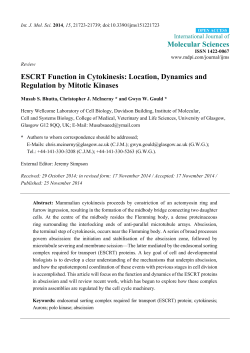 ESCRT Function in Cytokinesis: Location, Dynamics and Regulation