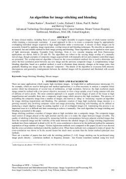 An algorithm for image stitching and blending