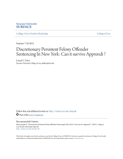 Discretionary Persistent Felony Offender Sentencing In