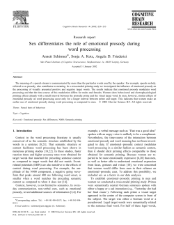 Sex differentiates the role of emotional prosody during word