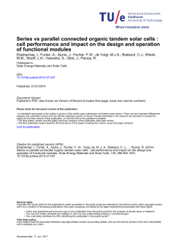 Series vs parallel connected organic tandem solar cells : cell