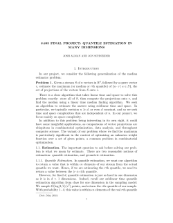 6.893 FINAL PROJECT: QUANTILE ESTIMATION IN MANY