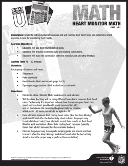 heart monitor math - American Heart Association