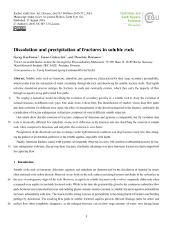 Dissolution and precipitation of fractures in soluble rock