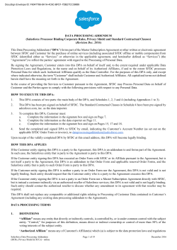 DATA PROCESSING ADDENDUM