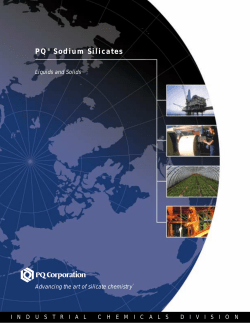 PQ&reg; Sodium Silicates