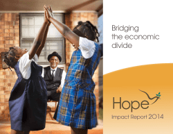 Bridging the economic divide - HOPE Enterprise Corporation