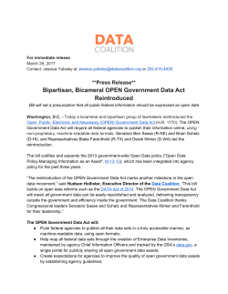 Bipartisan, Bicameral OPEN Government Data Act