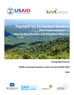 Payment for Ecosystem Services