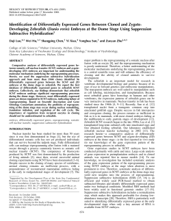 Identification of Differentially Expressed Genes Between Cloned and