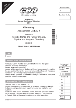 6049.02 GCE New Spec Chemistry A2 1 QP REPRINT Summer