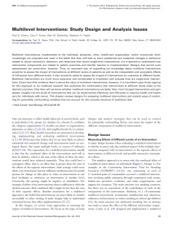 Multilevel Interventions: Study Design and