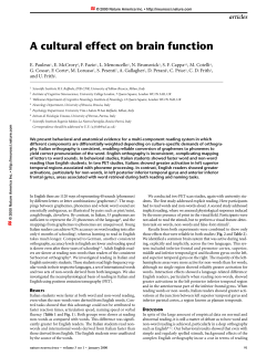 A cultural effect on brain function