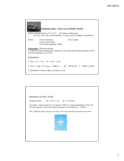 Production and applications of titanium, vanadium, and chromium