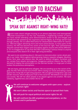 stand up to racism! - Aufstehen gegen Rassismus!