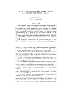 State Takeovers of School Districts