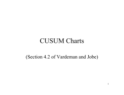 CUSUM Charts