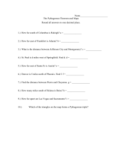 The Pythagorean Theorem and Maps Round all answers to one