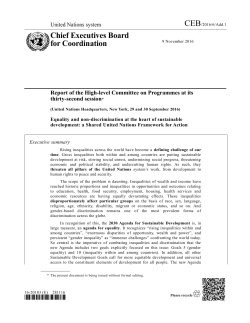 United Nations System Chief Executives Board for Coordination