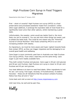 high fructose corn syrup foods list