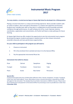 Music program enrolment form