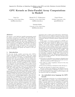 GPU Kernels as Data-Parallel Array Computations in Haskell
