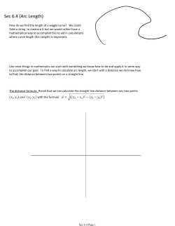 Sec 6.4 (Arc Length)