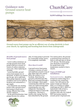 Ground Source Heat Pumps (CBC Guidance Note)